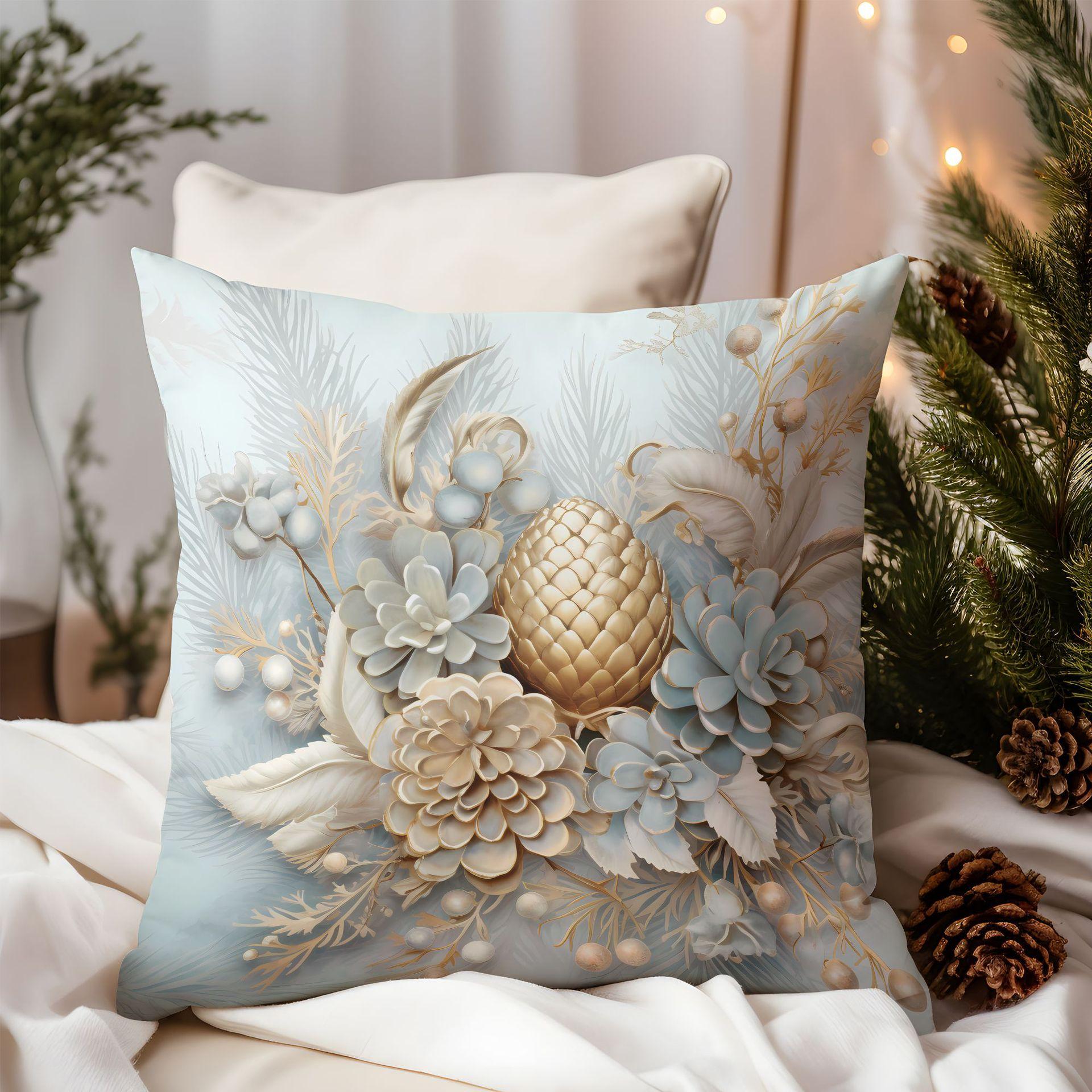 

Новая Рождественская Наволочка Премиум Люкс Санта Дом Диван Подушка Чехол 45 * 45Cm