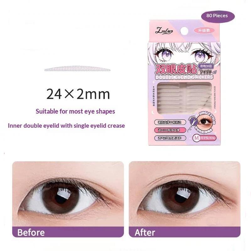 Invisible Double Eyelid Shaping Strips 80/200Pcs Natural Lifting Breathable for Sensitive Skin Office Daily Makeup