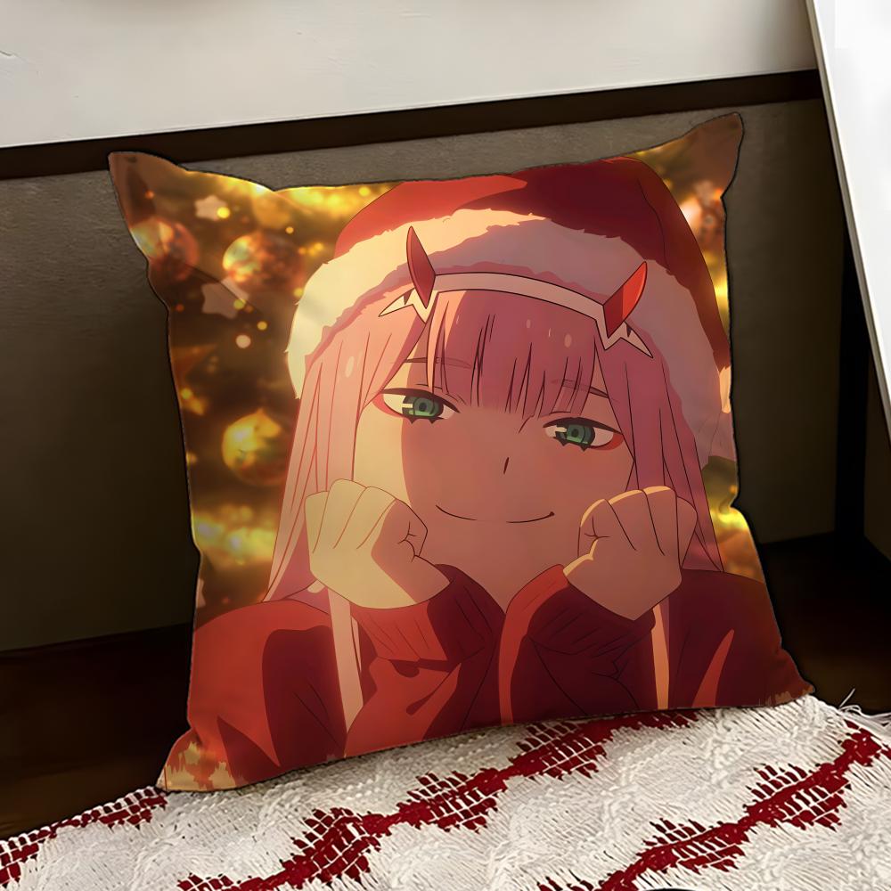 DDARLING in the FFRANXX Anime Cushion Cover Reversible Soft Durable Pillow Cover Home  Car MultiScene Use for Daily Comfort