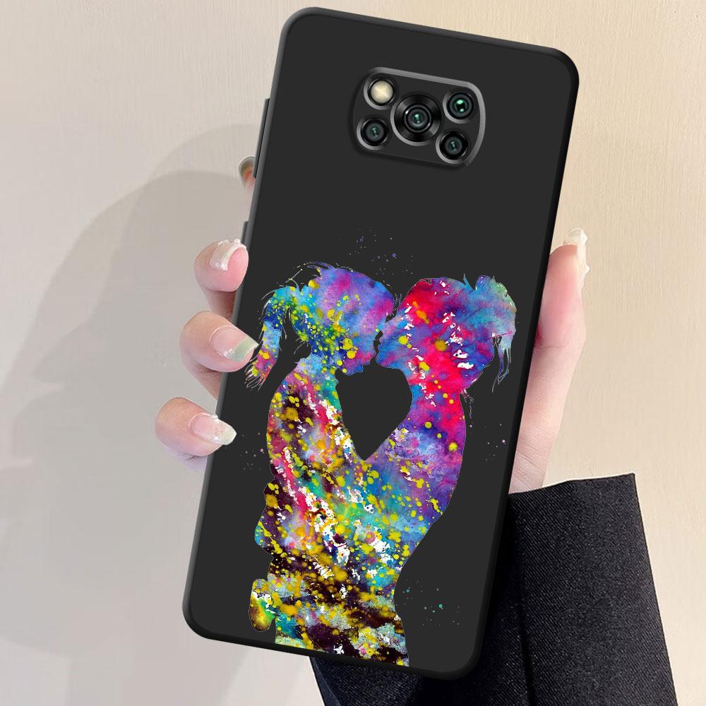 

Чехол для телефона с черными и коричневыми волосами для девочек для Xiaomi Poco X4 F4 C40 M4 5G F3 GT M3 X3 NFC X3 Pro F1 X4 Pro X3 GT X4 GT, силиконовый чехол Xiaomi Poco C40