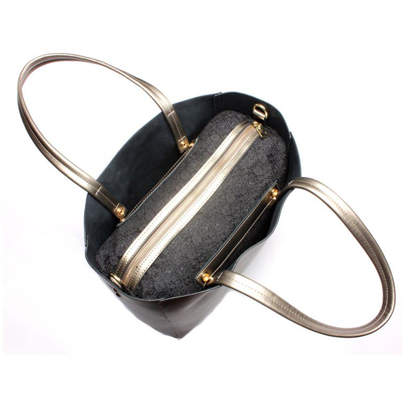 Damen-Handtaschen aus 100 % echtem Leder mit Beutel, Tragetaschen aus Rindsleder für Damen, große Umhängetaschen, elegante Shopper-Tasche