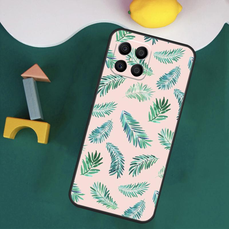 Monstera Leaves Palm Tree Flowers Case For Honor Magic 7 Pro 5 6 Lite Honor 200 Pro 50 70 90 X9a X8a X8 X9 X8b X9b X9c Cover