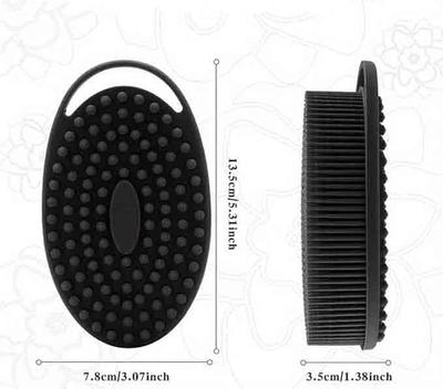 INOVERA (ETIKETT) Silikon Körper Duschbürste Schrubber für die Anwendung in der Dusche Peelingbürste Leicht zu reinigen Langlebig Hygienisch Geeignet für empfindliche und Al