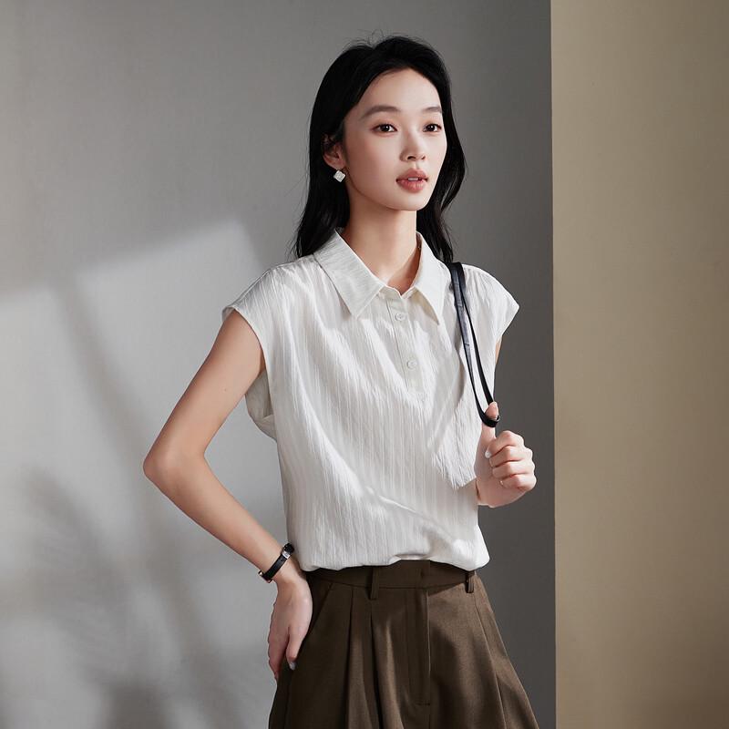 SOFSIL Women s Striped Polo Short Sleeve Shirt M