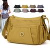 Waterproof Nylon Crossbody Bag for Women Multi Pocket Shoulder Handbag with Adjustable Strap