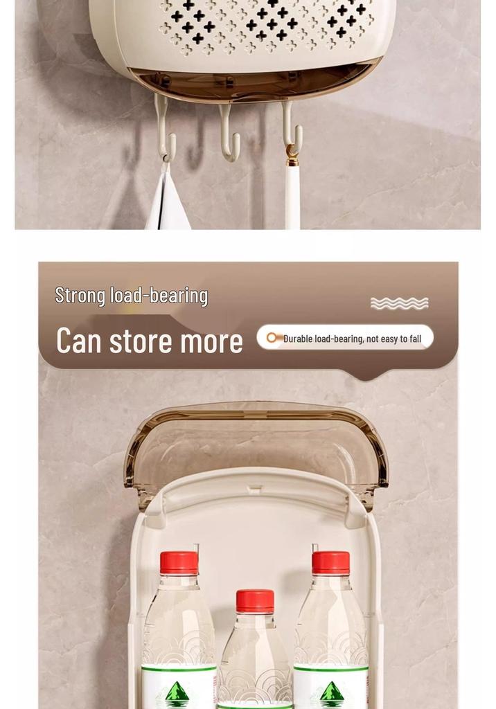 Wall-Mounted Chopstick & Spoon Storage Box with Draining Rack - 2026 Model for Home Kitchen