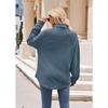 Dames Herfst en Winter Casual Losse Zak Wafel Mode Shirt
