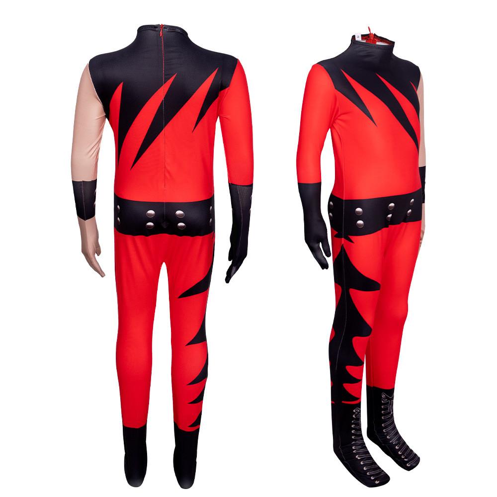 Wwe Kane Costume Kids Cosplay Jumpsuit With Mask For Halloween Party