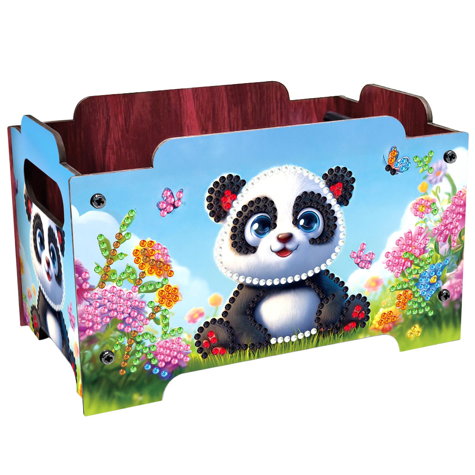 

5D DIY Diamond Art Rhinestones Decorative Storage Box Partial Drill Crystal Storage Handbag Kit Wooden Handmade Storage Clutch