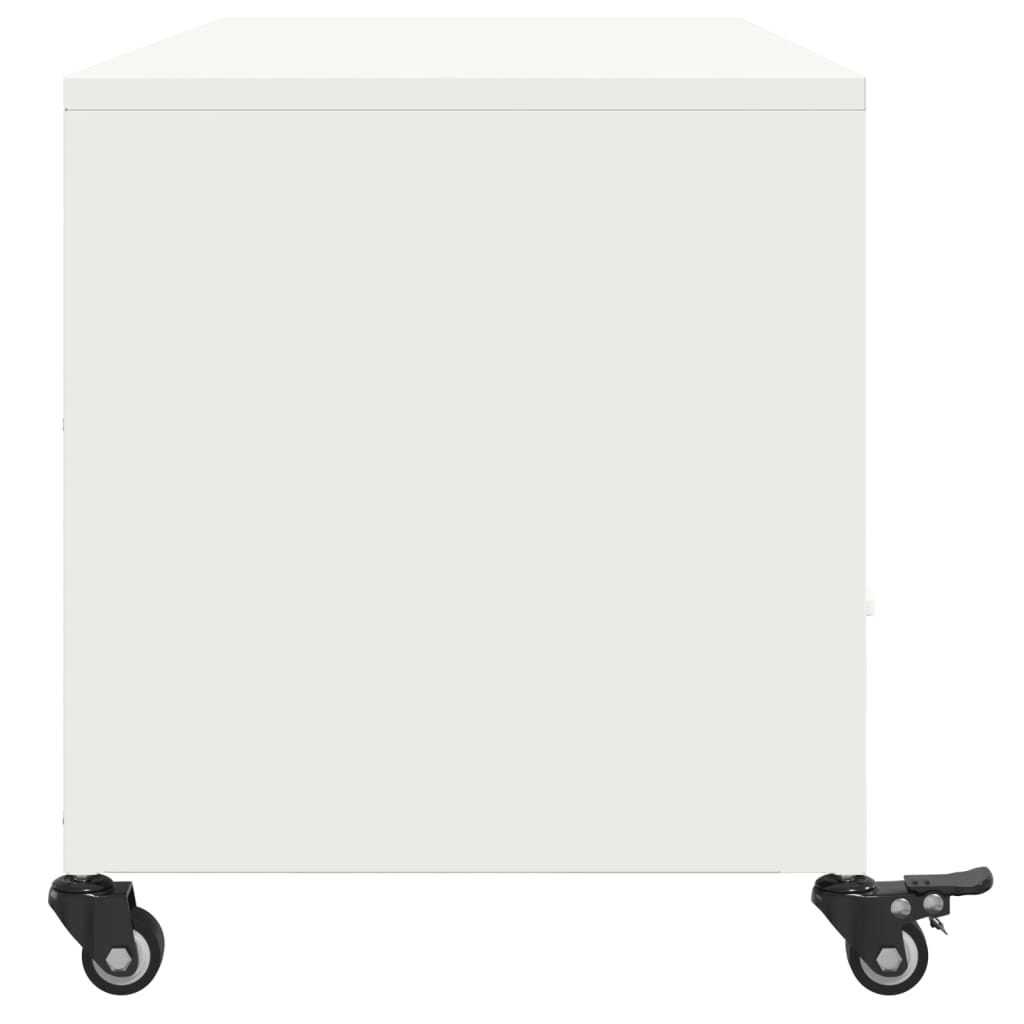 TV Stand White 100.5 x 39 x 43.5 cm Steel