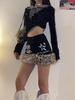 Spicy Girl Leopard Print Fur Patchwork Skirt: Slim-Fit, Low-Waist, Multi-Button Design, Winter Style