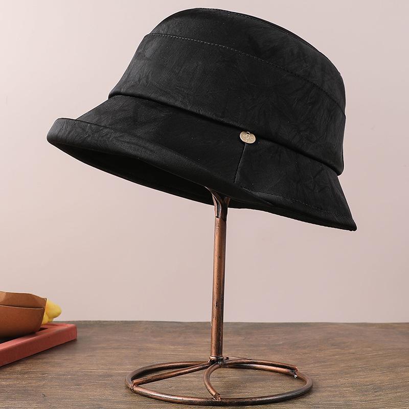 Hat Women's Autumn and Winter New Warm Bucket Hat Middle-aged Mother Temperament Basin Hat Cover Face Elegant Fashion Cloth Hat
