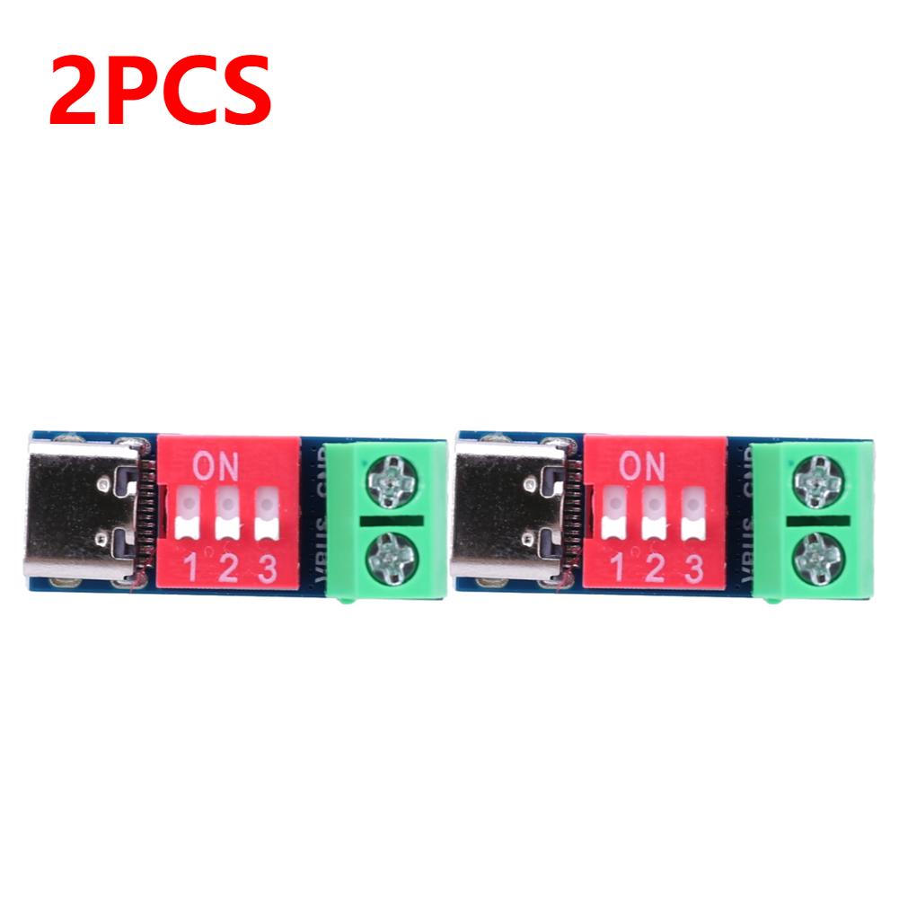 1-5PCS PD Fast Charging Test Board 5-20V Adjustable PD Trigger Board Module USB Type-C 100W Voltage Connetor Power Supply Acces
