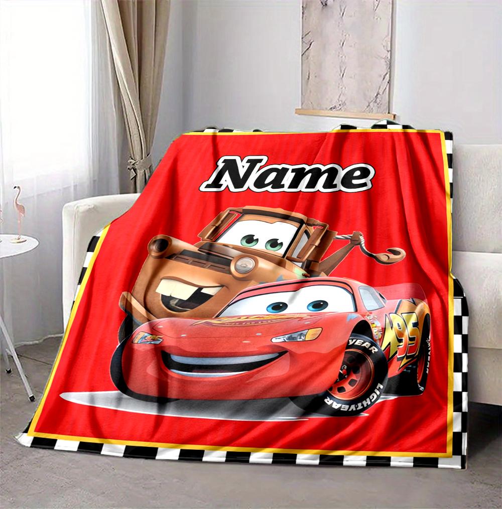 Aventura de Carro com Nome Personalizado Manta de Flanela Manta de Sofá Macia Quente Decoração de Cama Presente Único
