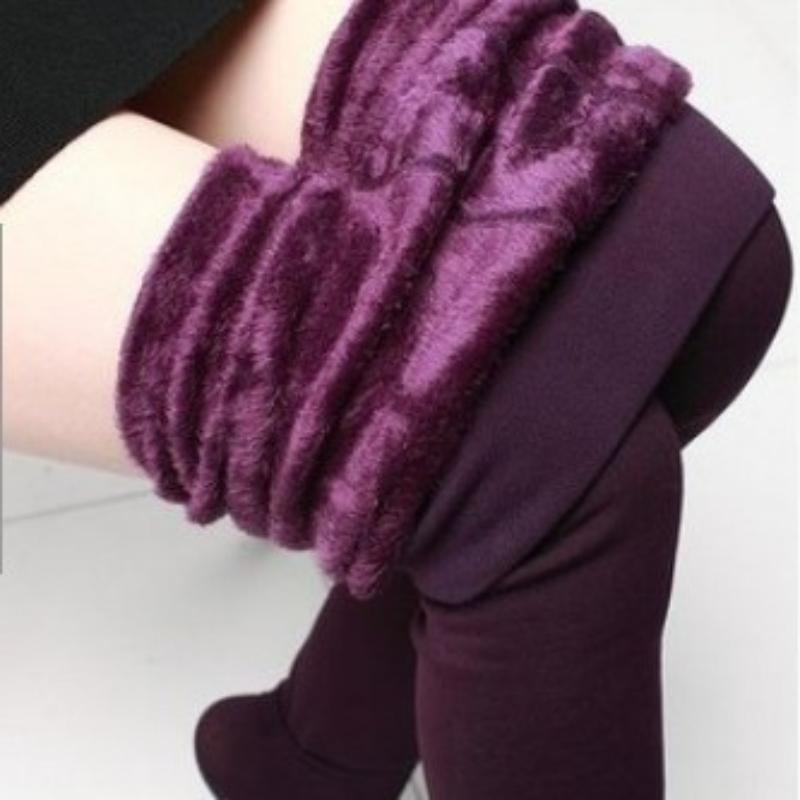 Pearl Fleece Tight Pants for Women, Autumn and Winter Fleece Thickened One-piece Tights, Warm Leggings