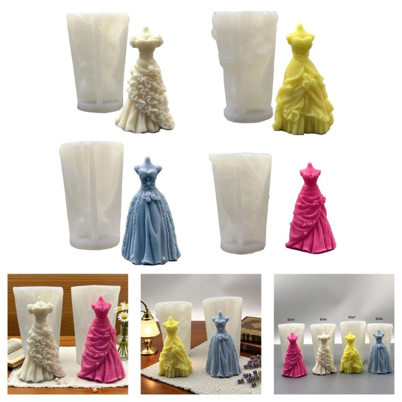 Silicone Molds Wedding Dress Candle Molds Epoxy Resin Molds Castings Molds Plasters Molds for Home Decoration