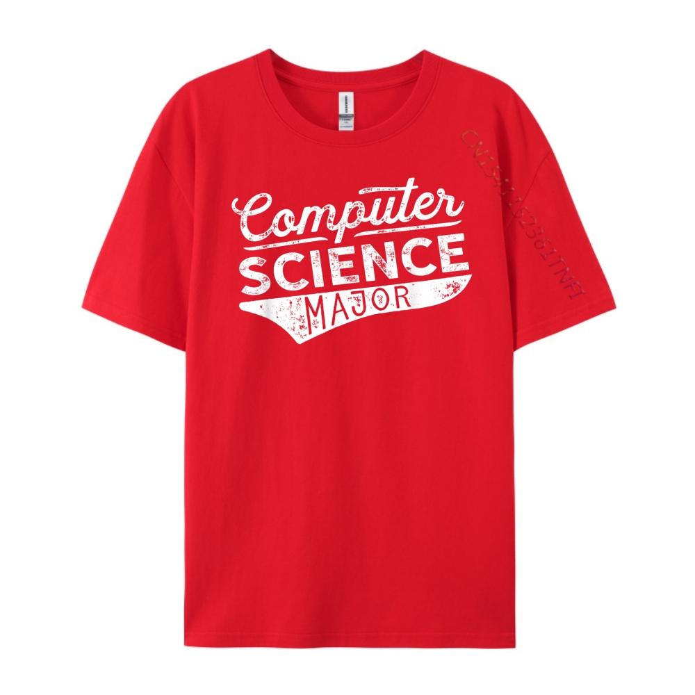 Специальность Компьютерные науки Компьютерные науки Смешные футболки Мужские футболки Графические Хлопок Уличная одежда Короткий рукав Свободный S