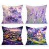 Vintage Purple Lavender Series Printing Throw Pillow Cushion Cover Seat Car Home Decor Sofa Bed Decorative Pillowcase