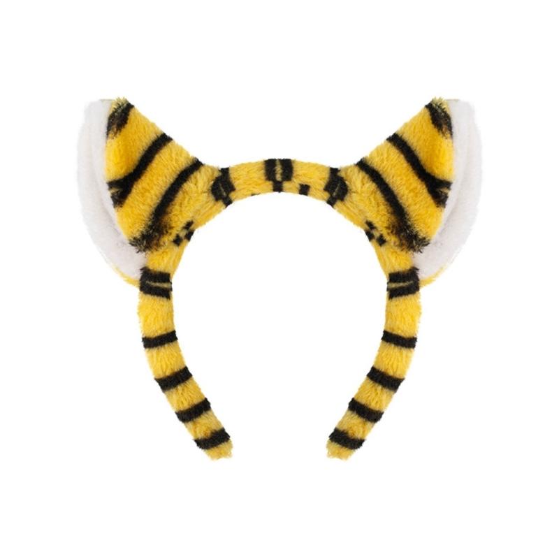 Animal Tigre Costumes Tigre Ears Headband Tail Bowtie Animal Fancy Costume Kits Halloween Cosplay Party Accessories