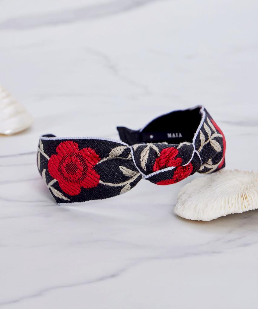 Maia Vine Rose Fluorescent Headband-Pink