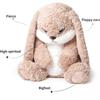 38cm  Bunny Stuffed Animals, Angry Bunny Plush Toys, Stuffed Rabbit Pluhine, Plush Rabbit Stuffed Animal, Perfect for a Gift (Brown)