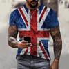 England British Flag 3D Print T-shirt Summer Men Woman T Shirts Fashion Short Sleeve Oversized Harajuku Streetwear Kid Tees Tops