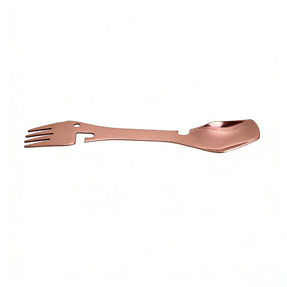 Stainless Steel Spork Fork Spoon Premium Blades Wrench Bottle Opener Wrench  Picnic