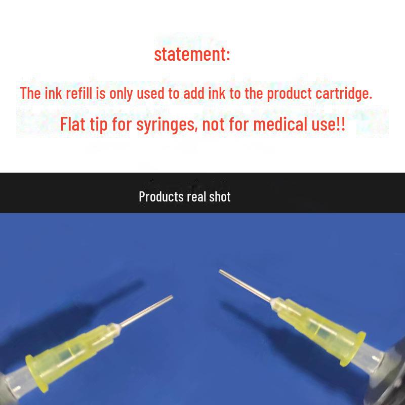 Ink Injector Flat Head Needle Tube Refill Syringe Compatible Tool