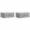 Cabinet de chevet - MAISON EXCLUSIVE - 2 pièces - Gris béton - Bois d'ingénierie - Vintage