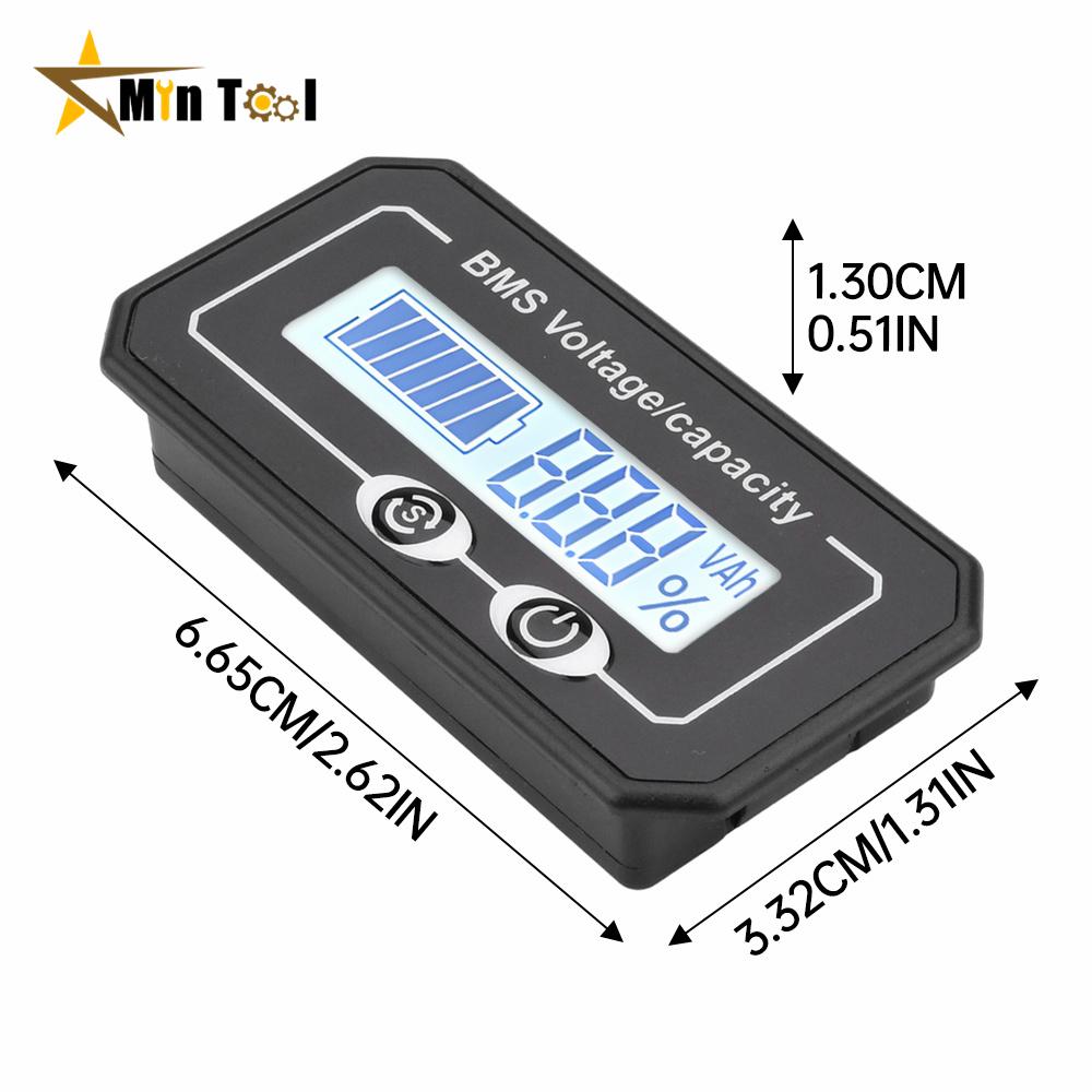 DC 8~99,9V Lithium li-ion lifepo4 Blei-Säure Batterie Kapazitätsmonitor Füllstand Voltmeter Prozentanzeige für Auto Werkzeugzubehör