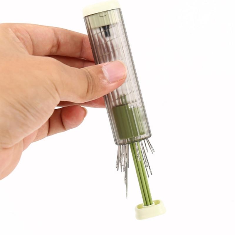 Magnetic Press Type Embroidery Needle Organizers Clear Plastic Storage Case for Sewing Craft Supplies