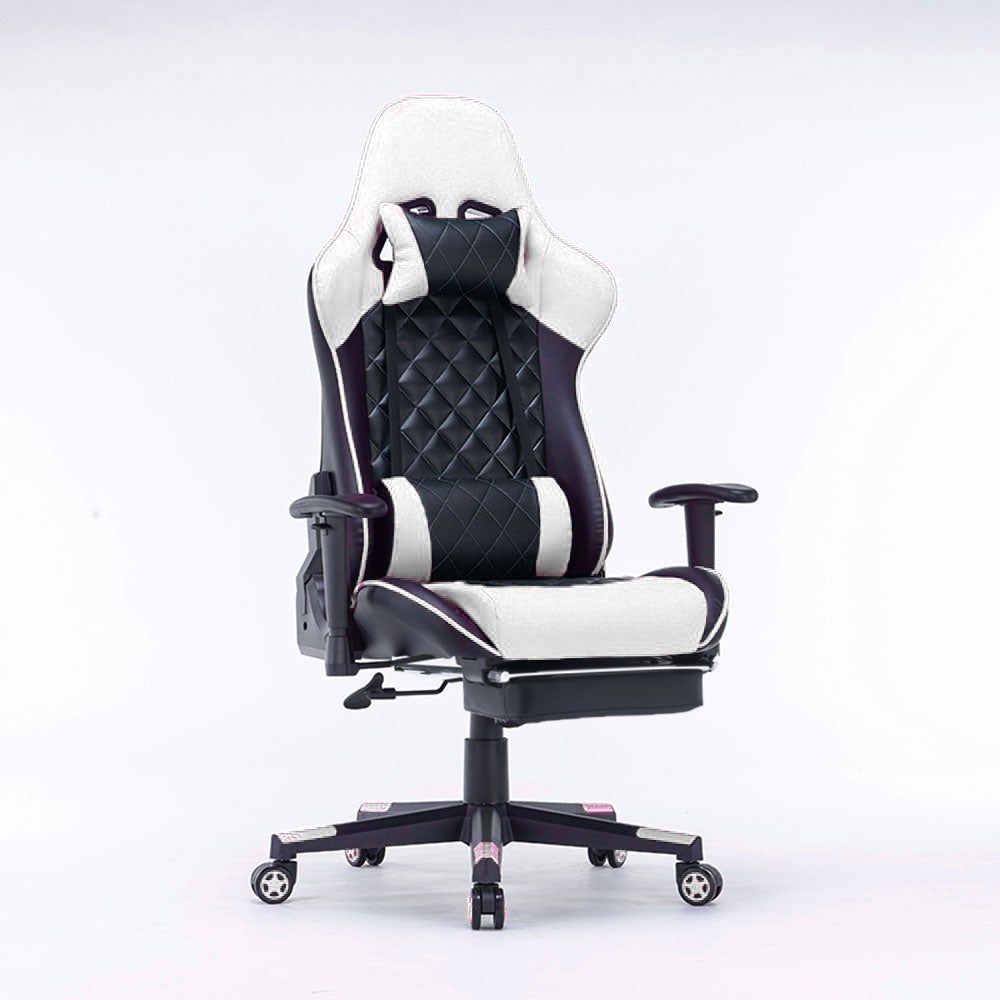 Office Chairs Gaming Chair Ergonomic Racing 165 Reclining Seat 3D Armrest Footrest Black White
