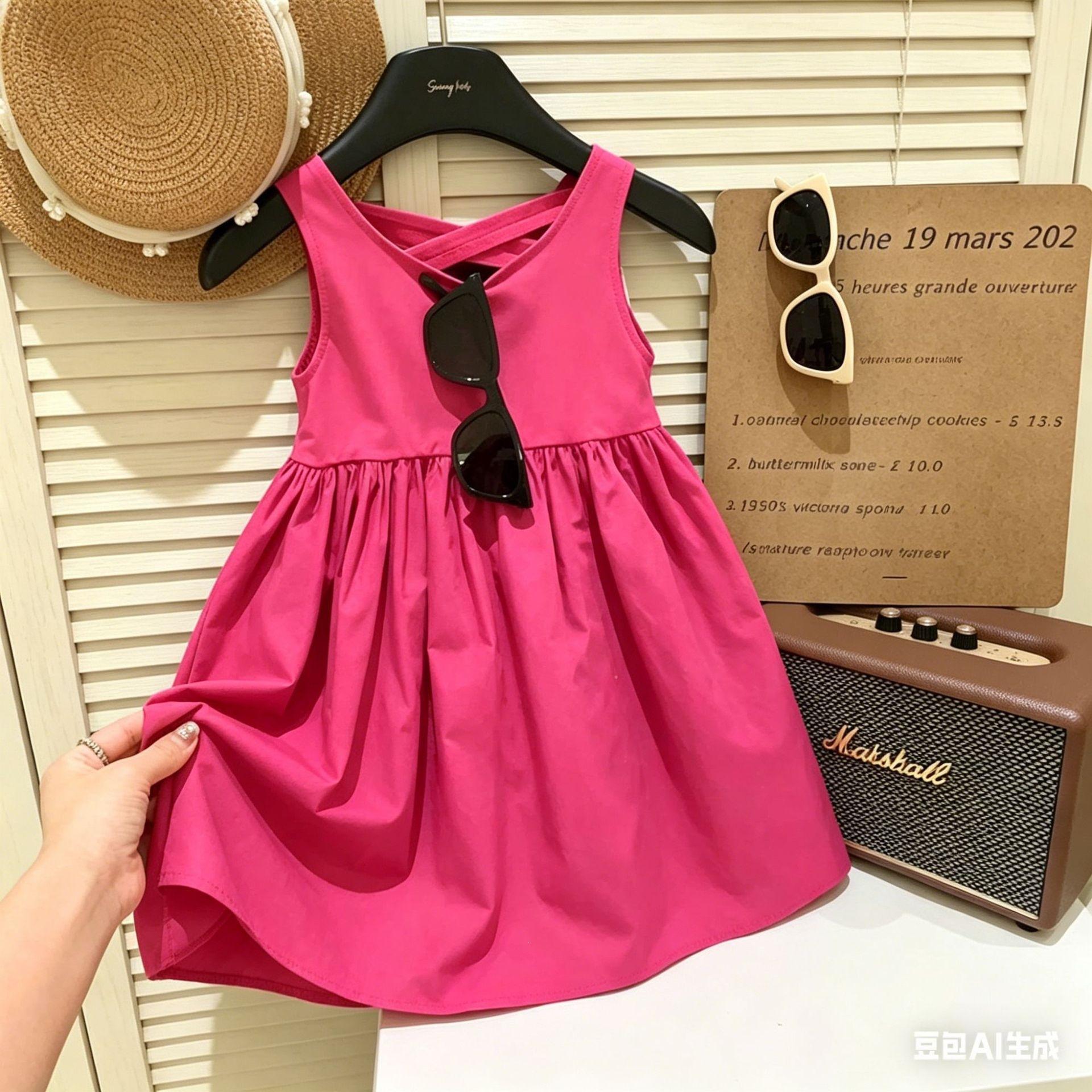 Girls Summer Hollow Out Slim Fit Camisole Dress Sleeveless Korean 80
