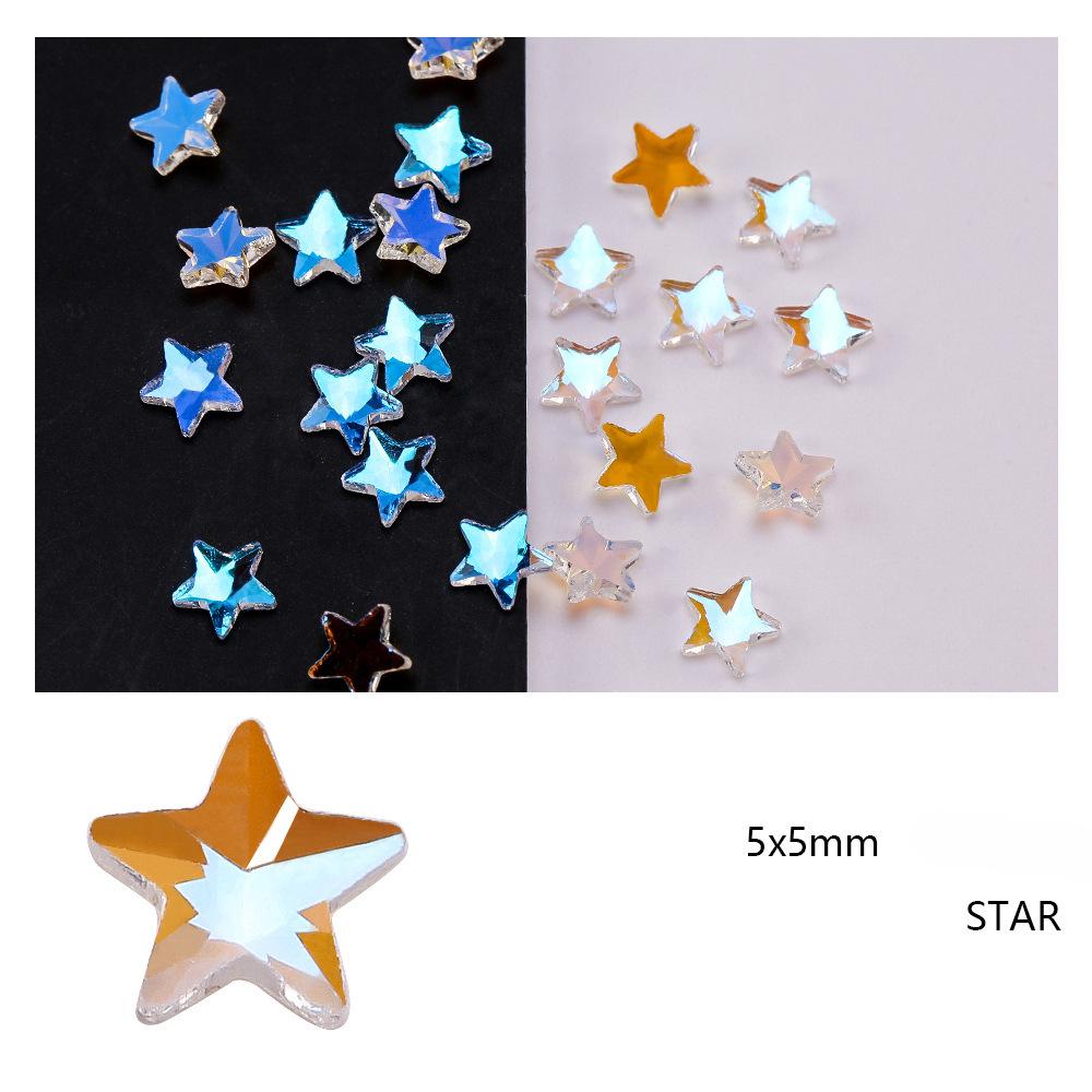 Elektrokaplama Aurora Ab Tırnak Sanatı Elmas Xiaohongshu Sıcak Elf İnternet Ünlü Düz Tabanlı Özel Şekilli Elmas