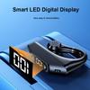 AlongChoice Bluetooth 5.3 Business Earphone LED Digital Display Headset Surround Music Large Capacity Headphone Waterproof