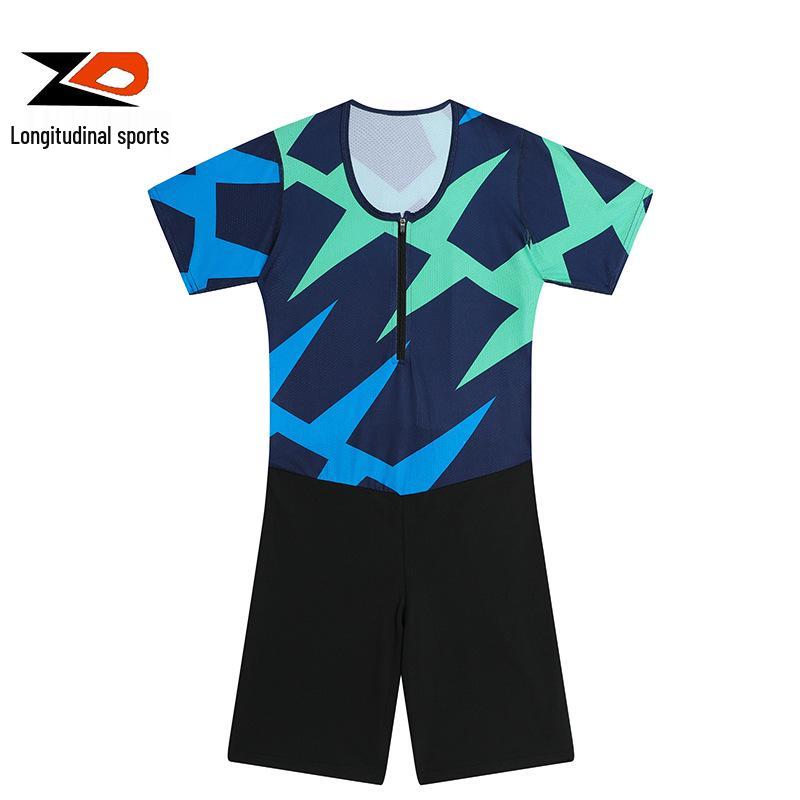 

Легкоатлетический боди с коротким рукавом для спринта с барьерами: Интегрированная спортивная форма для соревнований и тренировок. XL зелёный