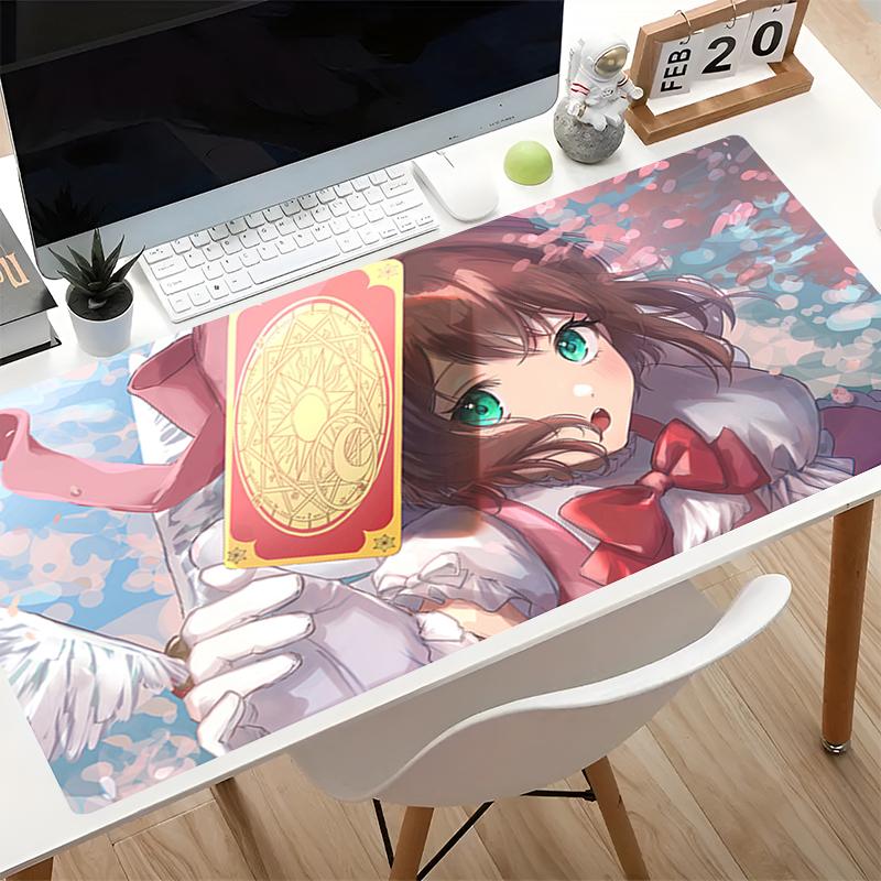 Rubber Mouse Pad Gamer Keyboard Desk Japanese Anime Mouse Mat Computer Gaming Accessories C-card Captor Sakura Kawaii Mousepads