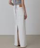 Kwinseulaebis Long Slit Denim Skirt_White_4Colors
