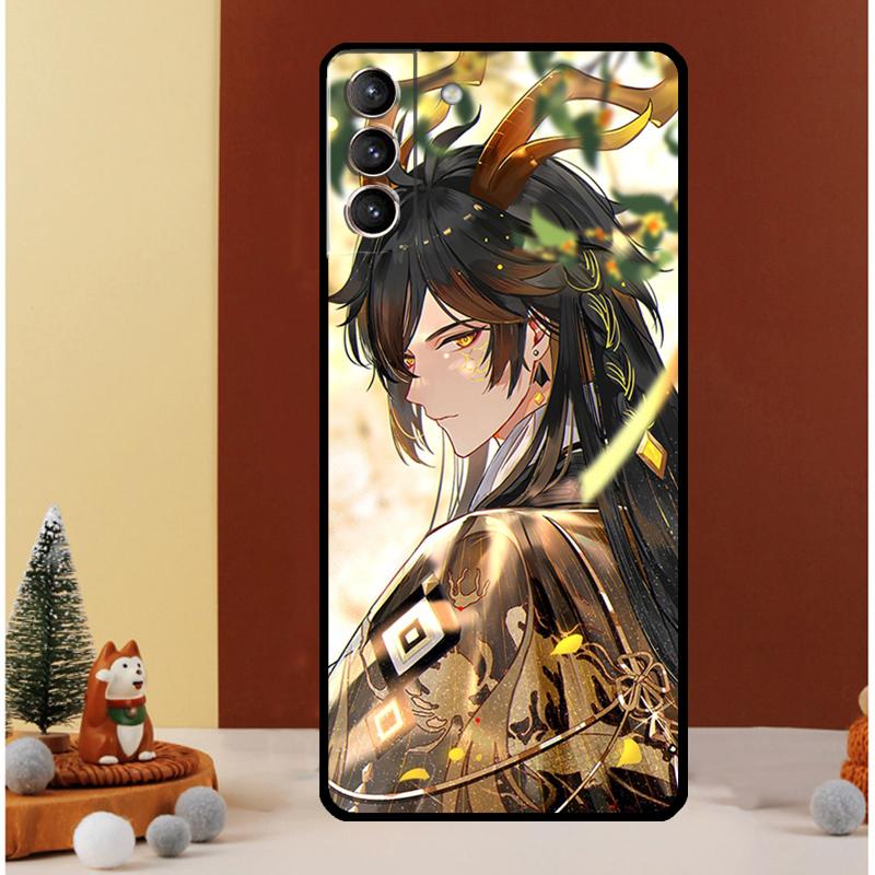 Genshin Impact Zhongli Case For Samsung Galaxy S24 S26 Ultra S21 S22 S20 S23 S25 Ultra S10 Plus S25 FE Cover Funda