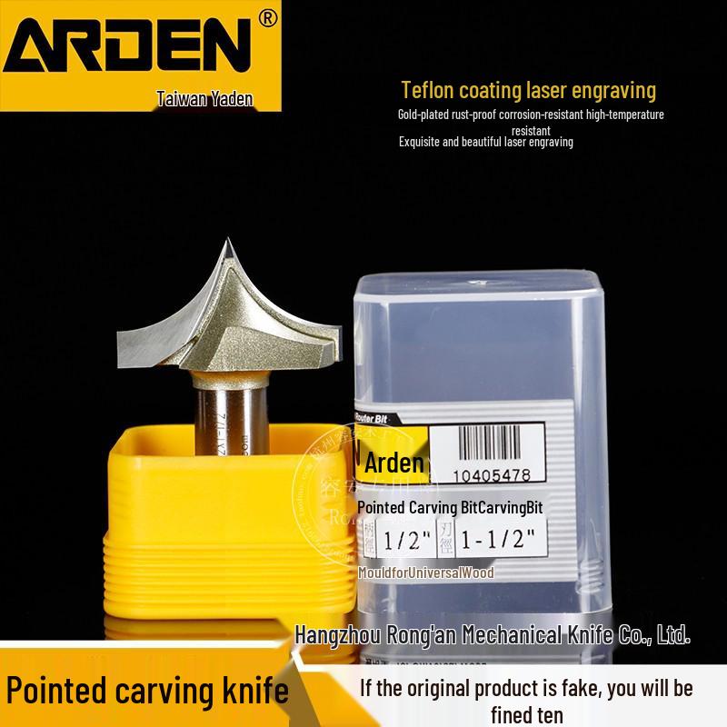Yadeng Round Arc Pointed Engraving Knife Trimmer Head for Bakelite & Woodworking 0405