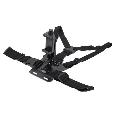 Cinturino Pettorale Regolabile in Plastica Nera Comoda Cinghia di Sicurezza con Gancio per Fotocamera d'Azione Gopro