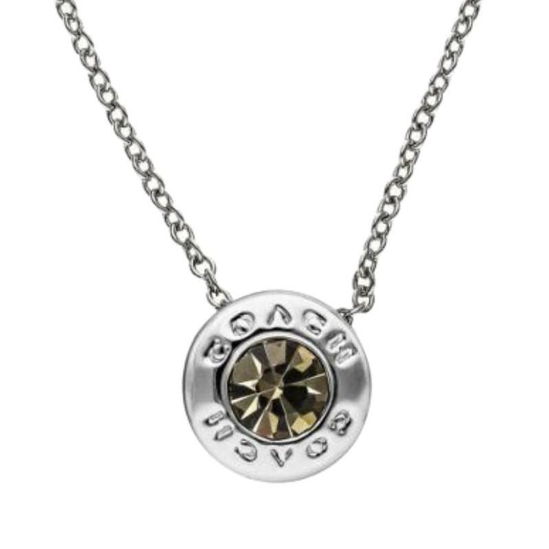 COACH Brand logo design electroplating necklace women s silver