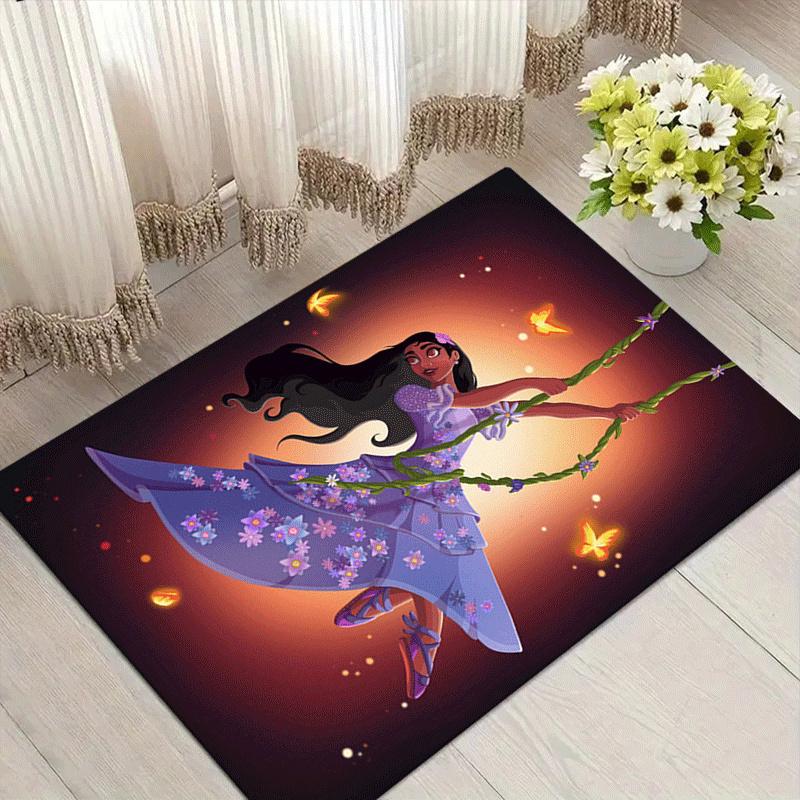 1pc Encanto Pattern Area Rug Soft Flannel Floor Mat for Living Room,Office,Bedroom and Carpet,Sofa Coffee Table Floor Mat