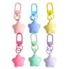 Colorful pentagram star pendant cartoon bag metal keychain jewelry pendant