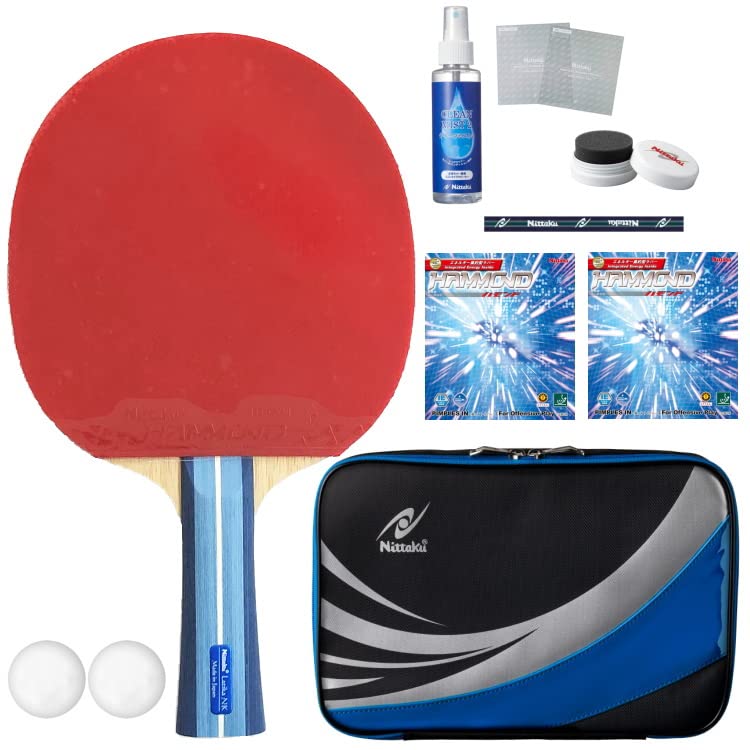 

Nittaku Table Tennis Racket Support for New For Beginners and Latika NK Table Tennis Set, Students, Intermediates, Rubber/Rubber Paste/Side