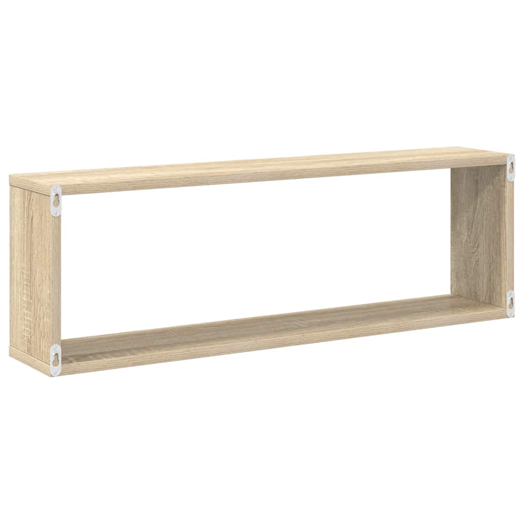 Vidaxl Półki Ścienne Kostki, 2 Szt., Dąb Sonoma, 80X15X26,5 Cm