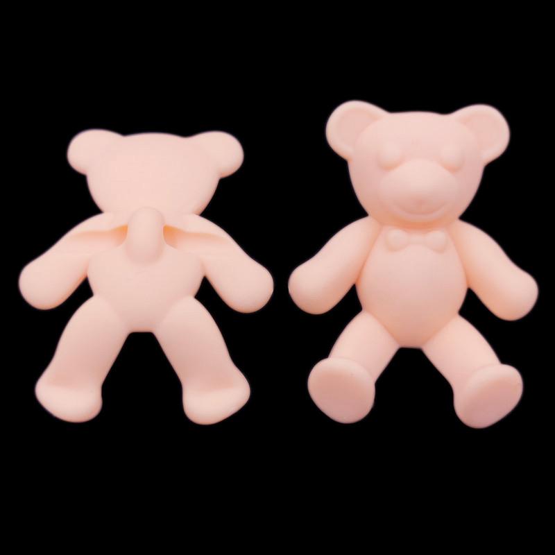 33x30mm 10 Stück Lose Perlen DIY Für Matte Bären Schmuckherstellung Halskette Armband Bonbonfarbe Anhänger