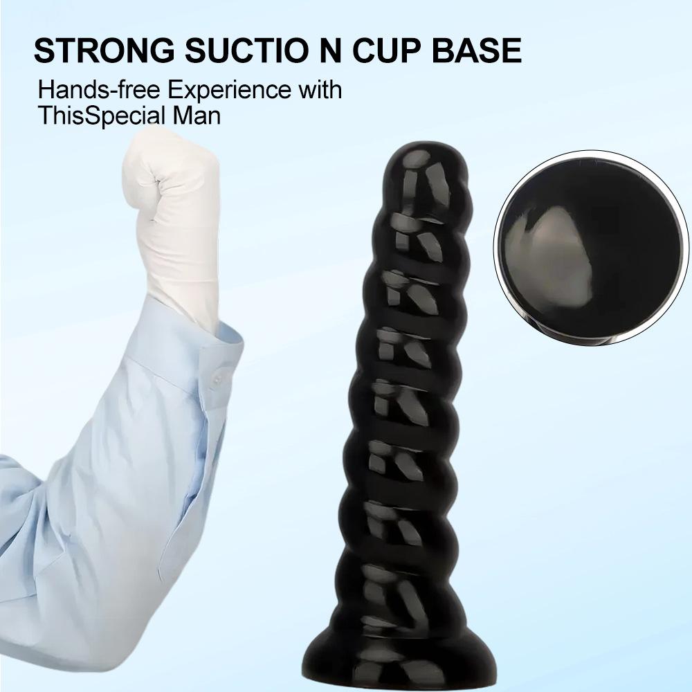 35*7.5cm  Large Dildo Butt Plug with Suction Cup Threaded Anal Beads Anal Dildo Fisting Realistic Penis
