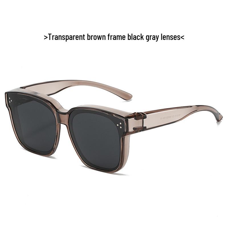 TR1055 Polarized UV Protection Over-Glasses for Myopia, Large Frame Sunglasses for Men & Women