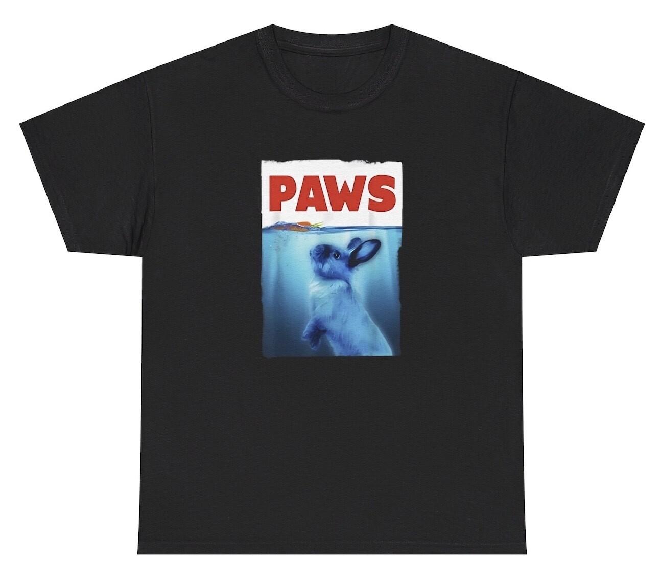 Paws Bunny Parody T Shirt Funny Oddly Specific Animal Lover Silly Humor Tee XXXXL